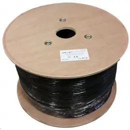 S/FTP kabel LEXI-Net, Cat7, dvojitý LS0H+PE, černý, 500m, cívka Vysoce Kvalitní
